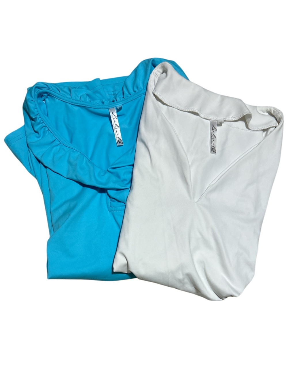 Lulu-B Sleeveless Shirts Lot of 2 Size XL Bundle Blue/White
